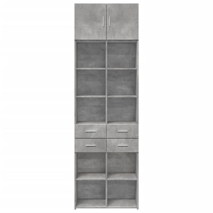 skab 70x42,5x225 cm smalt konstrueret træ betongrå