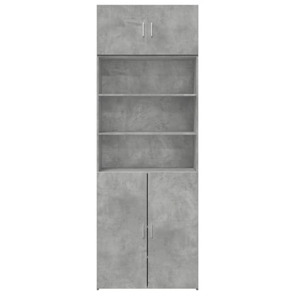skab 80x42,5x225 cm konstrueret træ betongrå