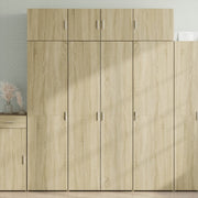 skab 80x42,5x225 cm konstrueret træ sonoma-eg