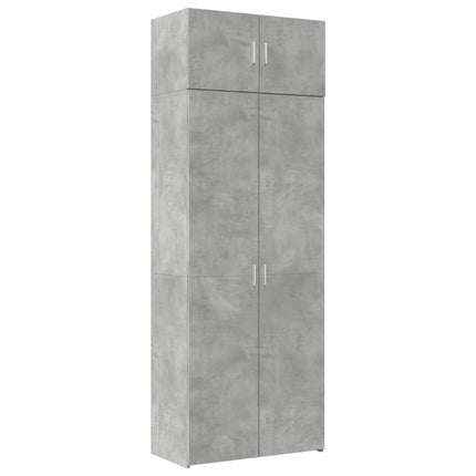 skab 80x42,5x225 cm konstrueret træ betongrå