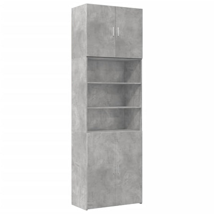skab 80x42,5x249 cm konstrueret træ betongrå