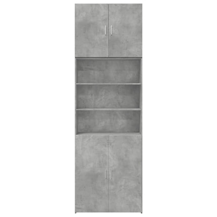 skab 80x42,5x249 cm konstrueret træ betongrå