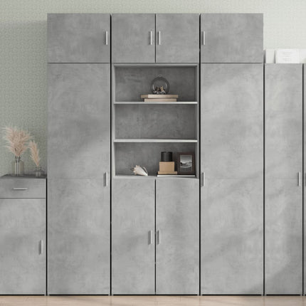 skab 70x42,5x185 cm konstrueret træ betongrå