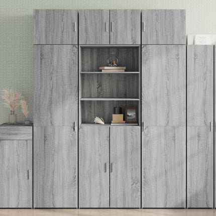 skab 70x42,5x185 cm konstrueret træ grå sonoma-eg