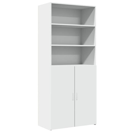 skab 80x42,5x185 cm konstrueret træ hvid