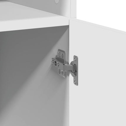 skab 80x42,5x185 cm konstrueret træ hvid