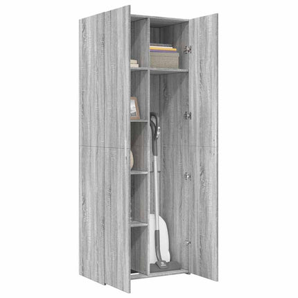 skab 70x42,5x185 cm konstrueret træ grå sonoma-eg