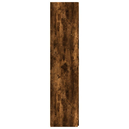 skab 80x42,5x185 cm konstrueret træ røget egetræsfarve