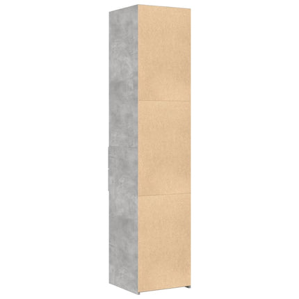 højskab 40x42,5x185 cm konstrueret træ betongrå