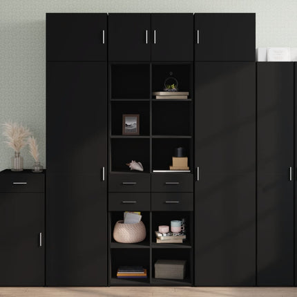 skab 70x42,5x185 cm konstrueret træ sort