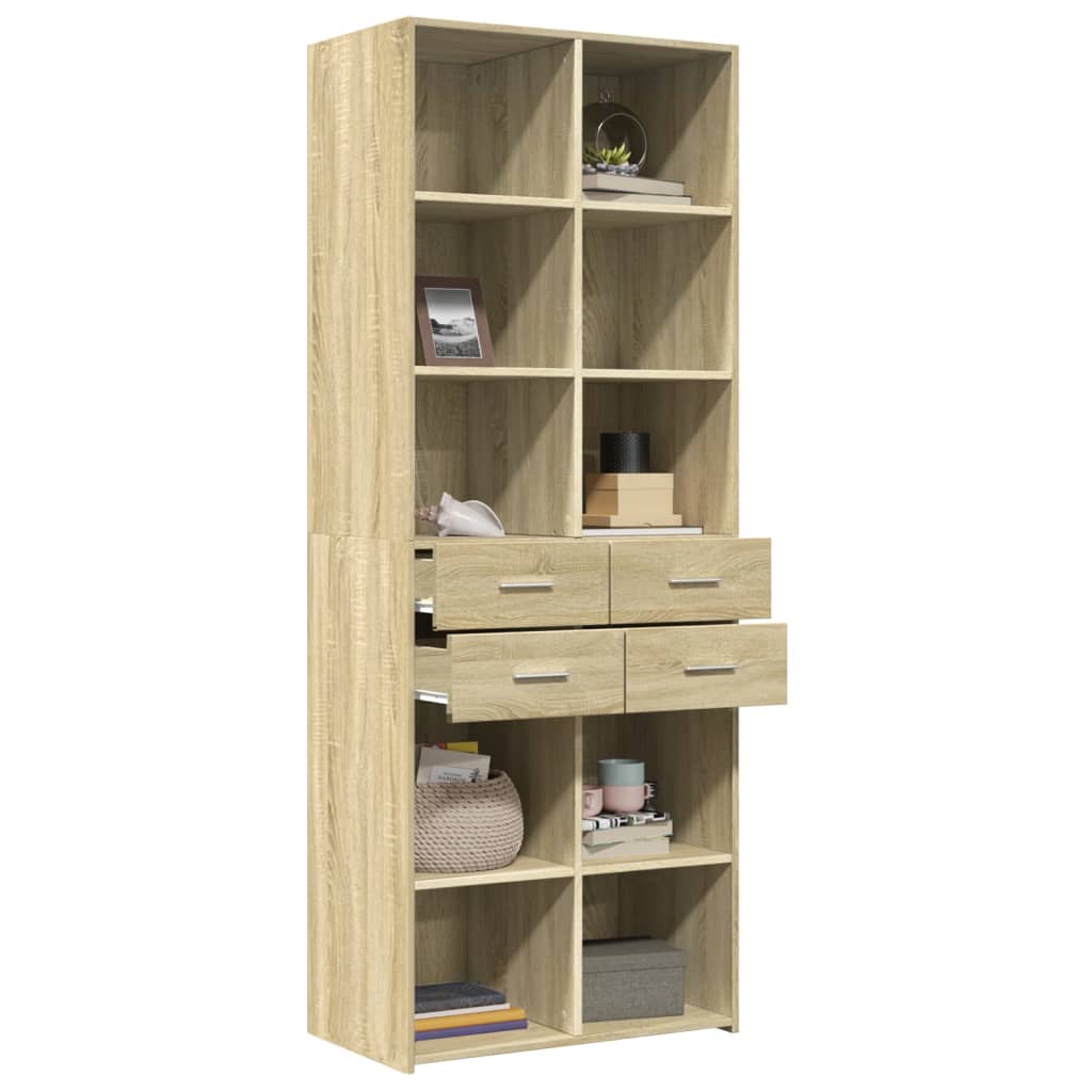 skab 70x42,5x185 cm konstrueret træ sonoma-eg