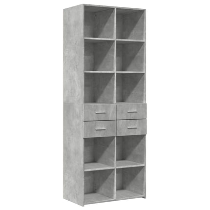 skab 70x42,5x185 cm konstrueret træ betongrå