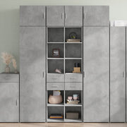 skab 70x42,5x185 cm konstrueret træ betongrå