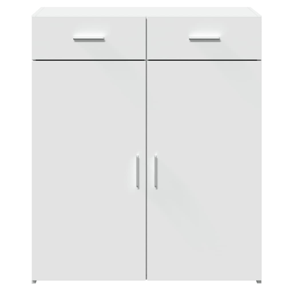 skænk 80x42,5x93 cm konstrueret træ hvid