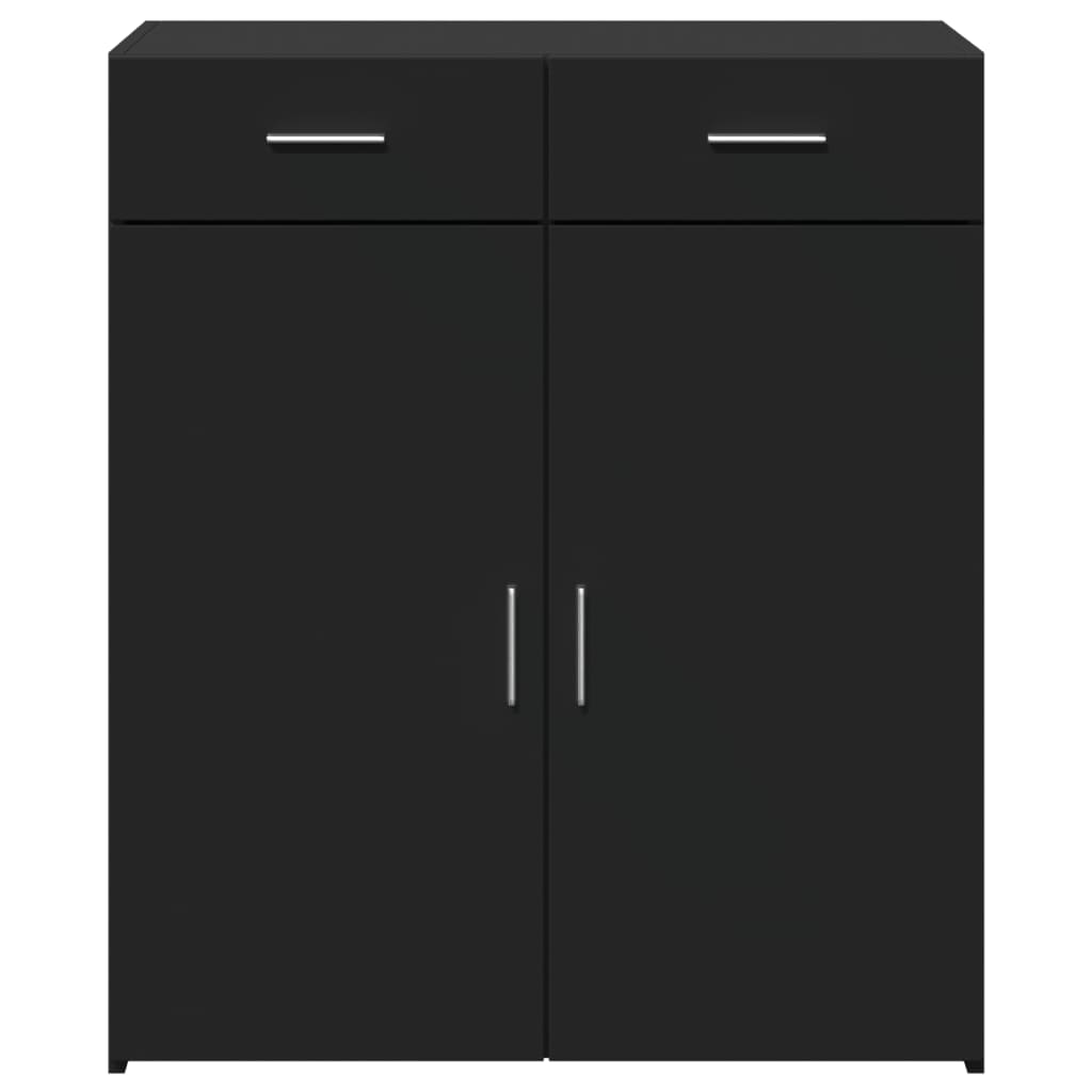 skænk 80x42,5x93 cm konstrueret træ sort