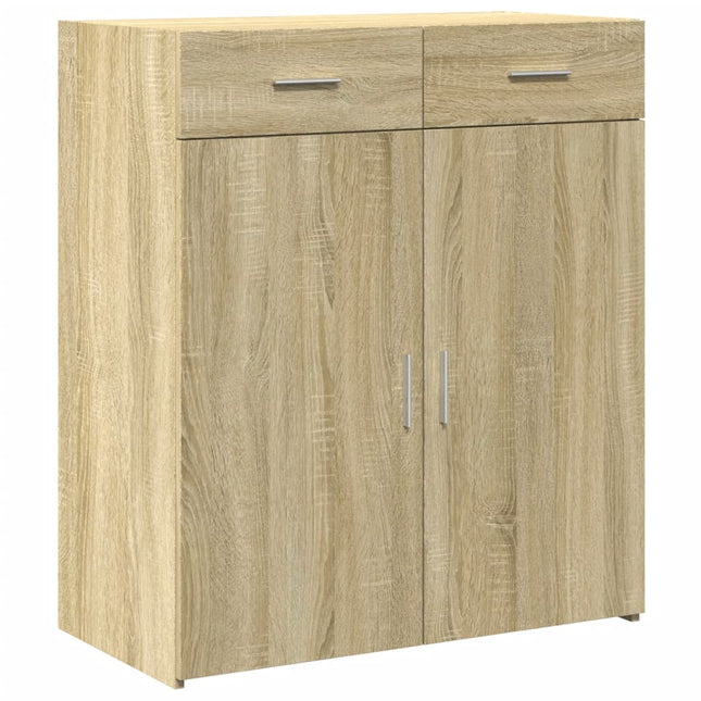 skænk 80x42,5x93 cm konstrueret træ sonoma-eg