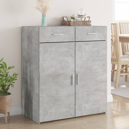 skænk 80x42,5x93 cm konstrueret træ betongrå