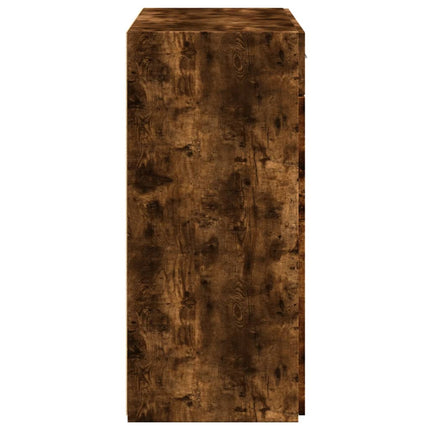 skænk 80x42,5x93 cm konstrueret træ røget egetræsfarve