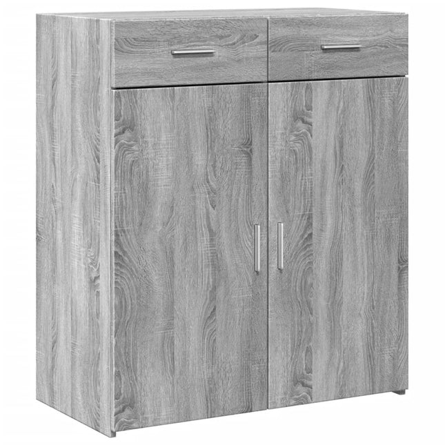 skænk 80x42,5x93 cm konstrueret træ grå sonoma-eg