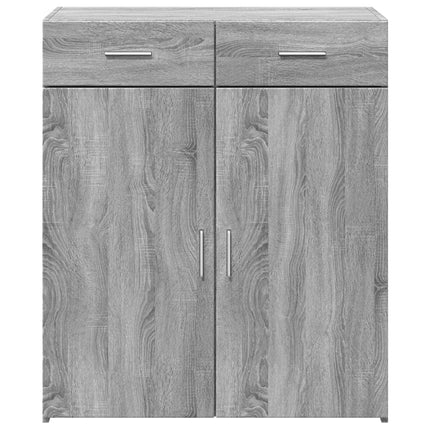 skænk 80x42,5x93 cm konstrueret træ grå sonoma-eg