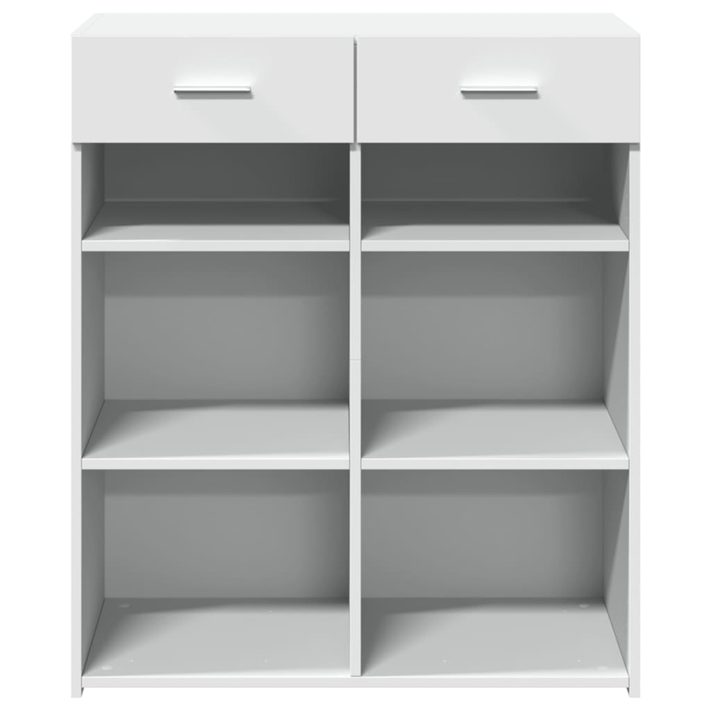 skænk 80x42,5x93 cm konstrueret træ hvid