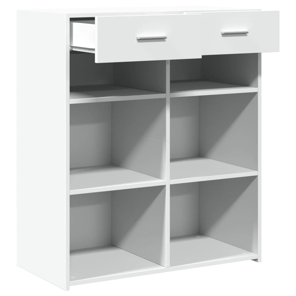 skænk 80x42,5x93 cm konstrueret træ hvid