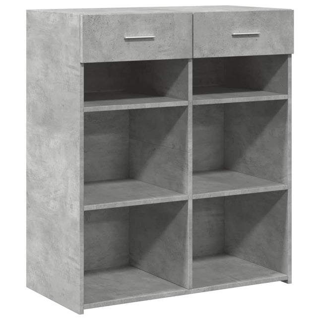 skænk 80x42,5x93 cm konstrueret træ betongrå