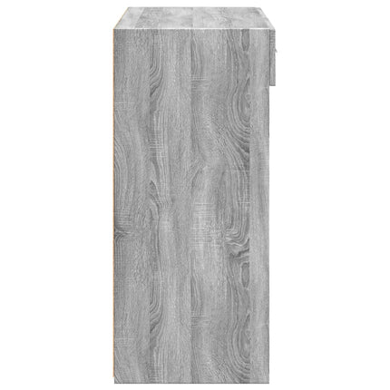 skænk 80x42,5x93 cm konstrueret træ grå sonoma-eg