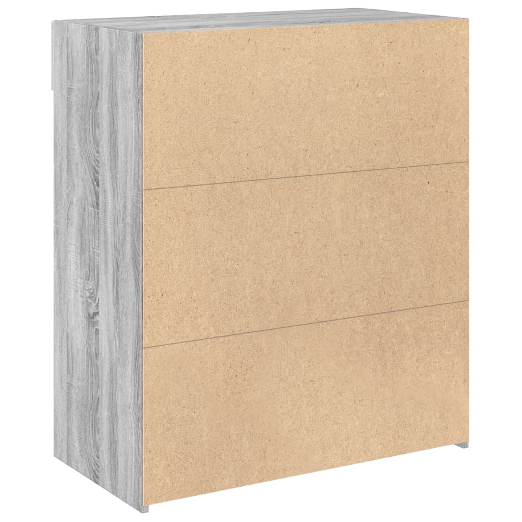 skænk 80x42,5x93 cm konstrueret træ grå sonoma-eg