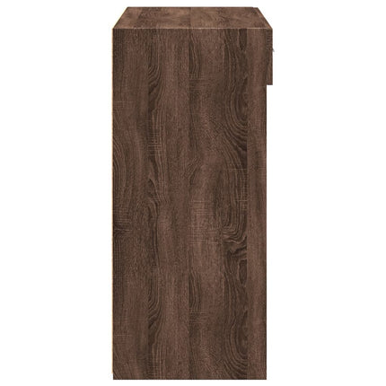 skænk 80x42,5x93 cm konstrueret træ brun egetræsfarve