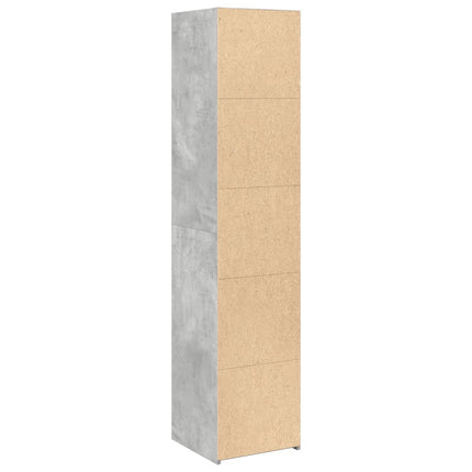 højskab 40x41x185 cm konstrueret træ betongrå