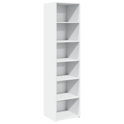 reol 45x41x185 cm konstrueret træ hvid