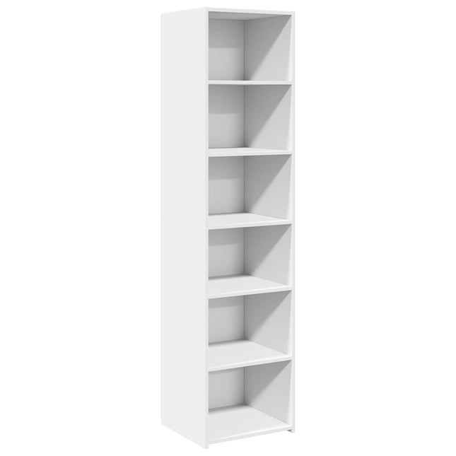 reol 45x41x185 cm konstrueret træ hvid