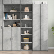 reol 45x41x185 cm konstrueret træ betongrå