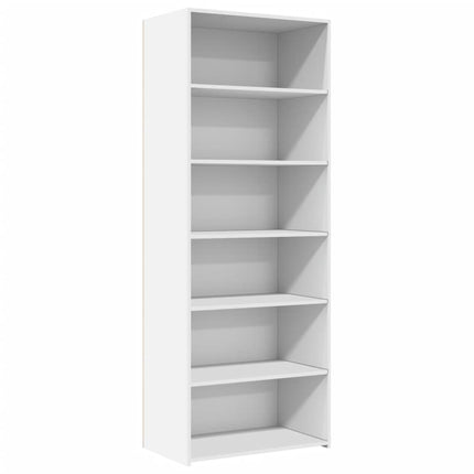 reol 70x41x185 cm konstrueret træ hvid