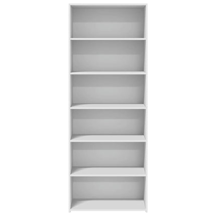reol 70x41x185 cm konstrueret træ hvid