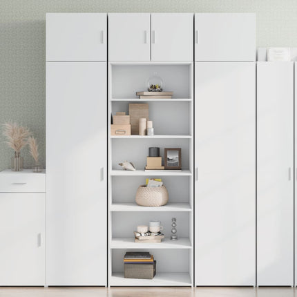 reol 70x41x185 cm konstrueret træ hvid