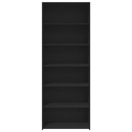 reol 70x41x185 cm konstrueret træ sort