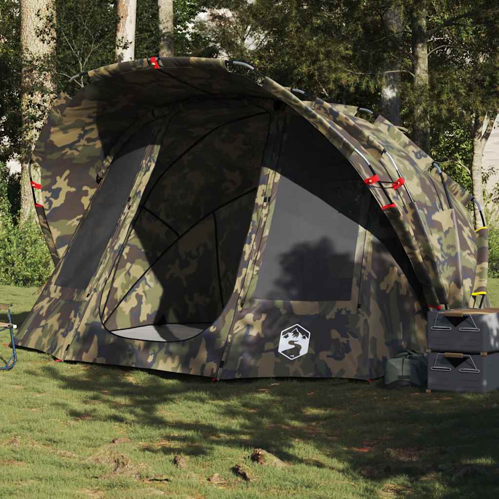 5-personers fisketelt - vandafvisende camouflage