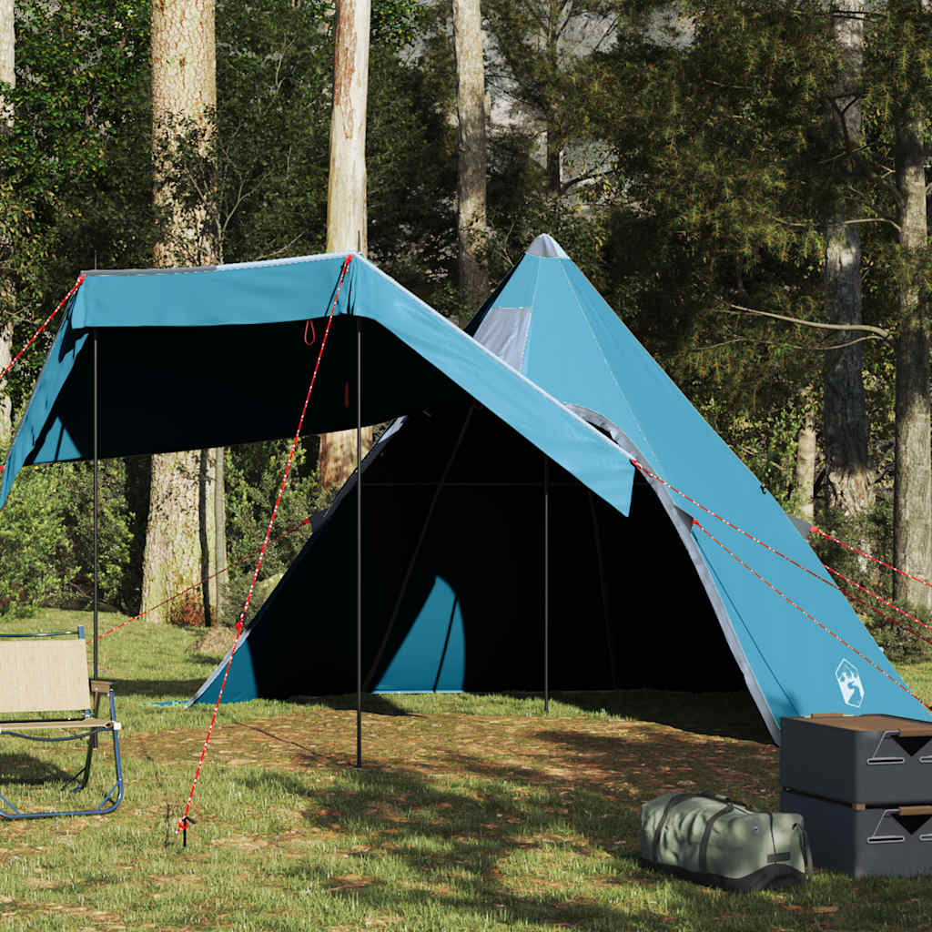 5-personers campingtelt - vandafvisende tipi, blå