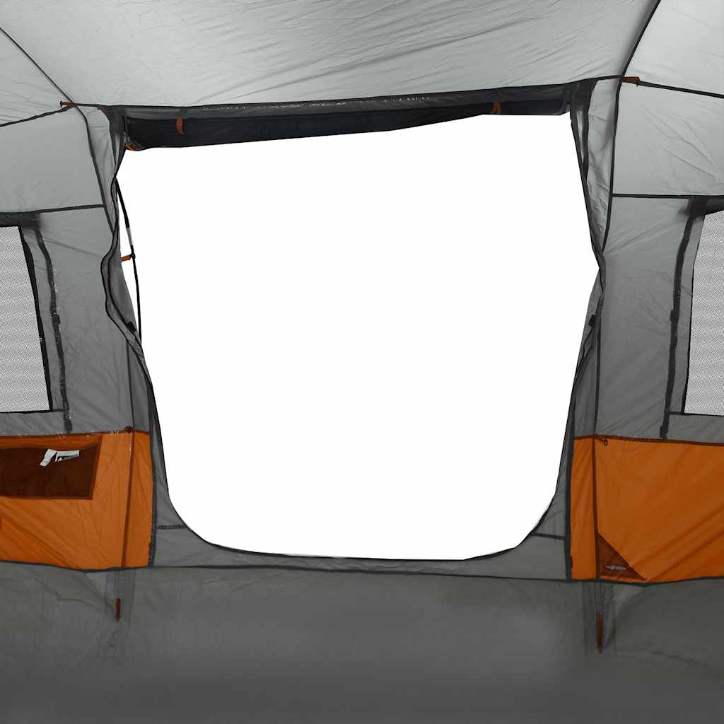 4-personers campingtelt vandtæt grå og orange