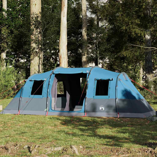 6-personers campingtelt vandtæt tunnel blå