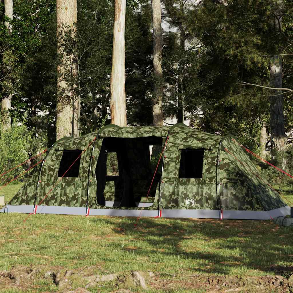 6-personers familietelt vandtt camouflage