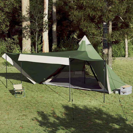 8-personers campingtelt vandtæt grøn