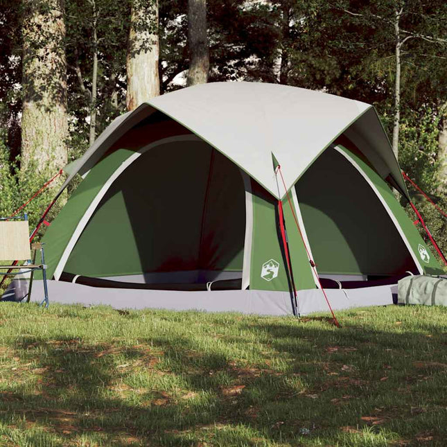 4-personers campingtelt vandtæt grøn