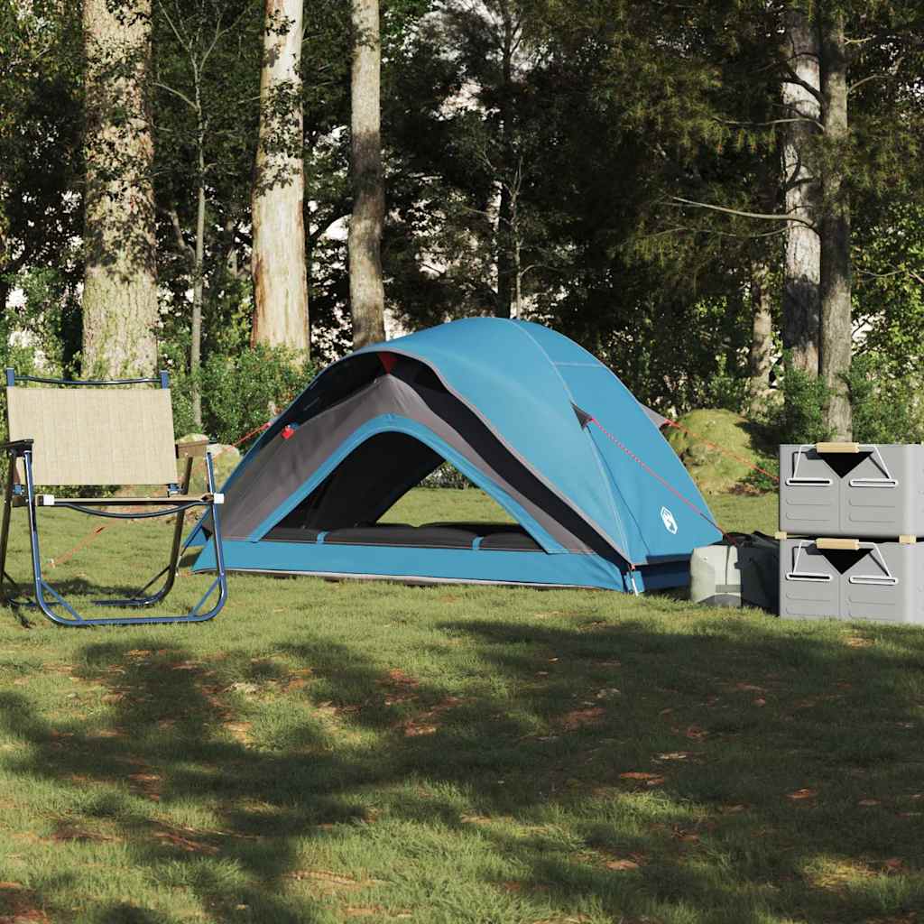 1-personers campingtelt - vandafvisende blå, letvægt og nem opsætning