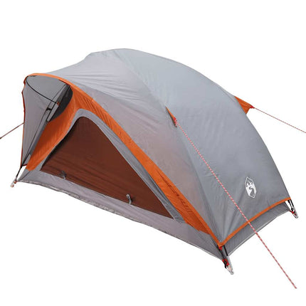 1-personers campingtelt vandtæt grå og orange