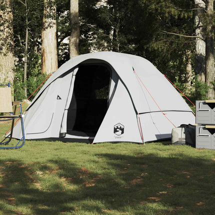 4-personers campingtelt vandtæt mørklægningsstof hvid