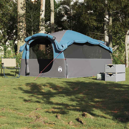 6-personers campingtelt vandafvisende tunnel blå