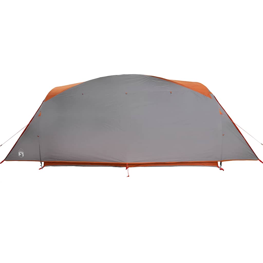 6-personers campingtelt vandtæt grå og orange